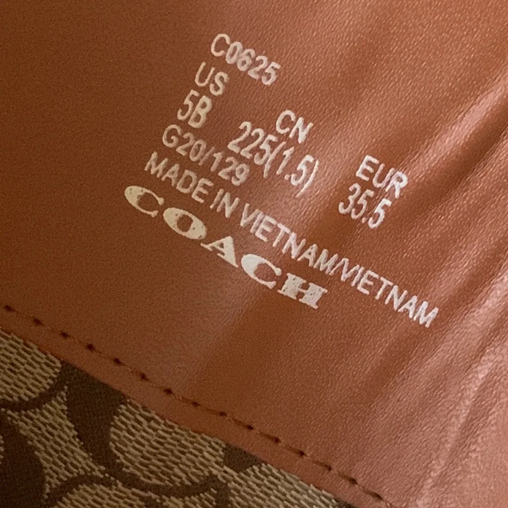 Coach Farrah Logo Buckle Tall Riding Boots in Brown